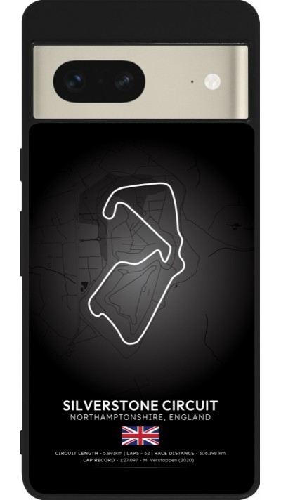 Coque Google Pixel 7 - Silicone rigide noir F1 Track 2025 Great Britan