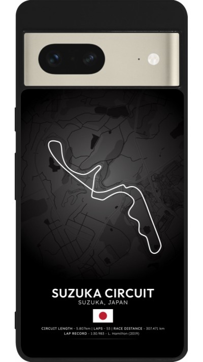 Coque Google Pixel 7 - Silicone rigide noir F1 Track 2025 Japan