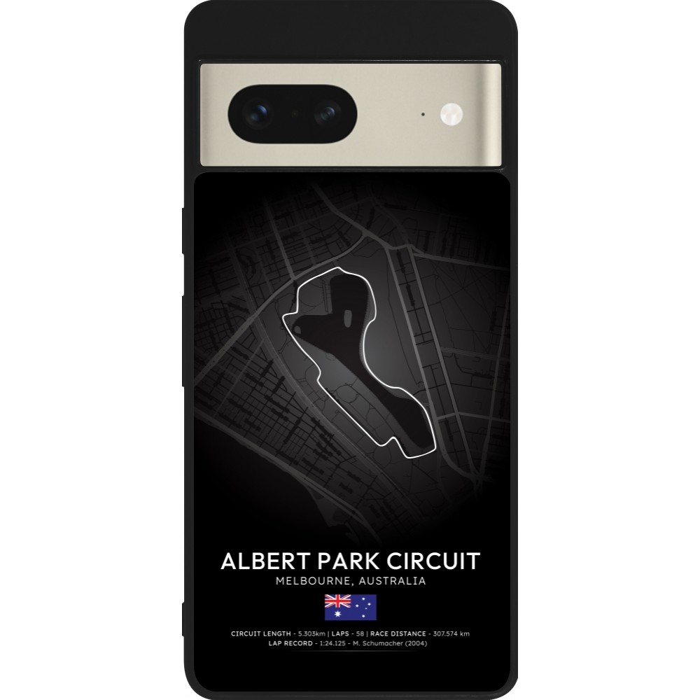 Coque Google Pixel 7 - Silicone rigide noir F1 Track 2025 Melbourne