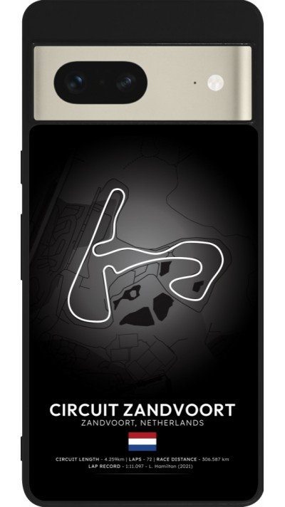 Coque Google Pixel 7 - Silicone rigide noir F1 Track 2025 Netherlands