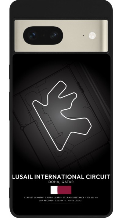 Coque Google Pixel 7 - Silicone rigide noir F1 Track 2025 Qatar
