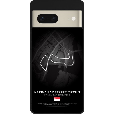 Coque Google Pixel 7 - Silicone rigide noir F1 Track 2025 Singapore
