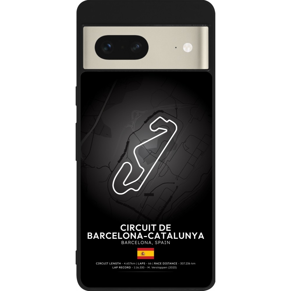 Coque Google Pixel 7 - Silicone rigide noir F1 Track 2025 Spain