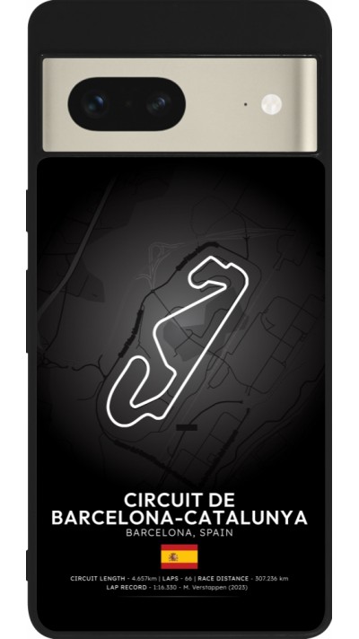 Coque Google Pixel 7 - Silicone rigide noir F1 Track 2025 Spain
