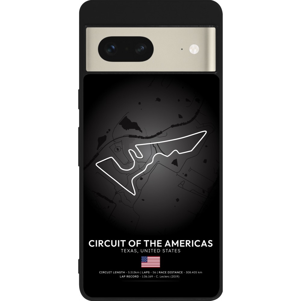 Coque Google Pixel 7 - Silicone rigide noir F1 Track 2025 United States