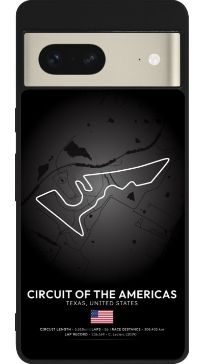 Coque Google Pixel 7 - Silicone rigide noir F1 Track 2025 United States