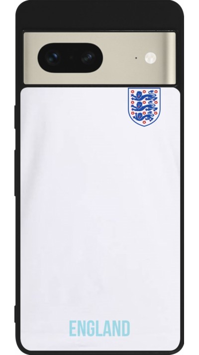 Coque Google Pixel 7 - Silicone rigide noir Maillot de football Angleterre 2022 personnalisable