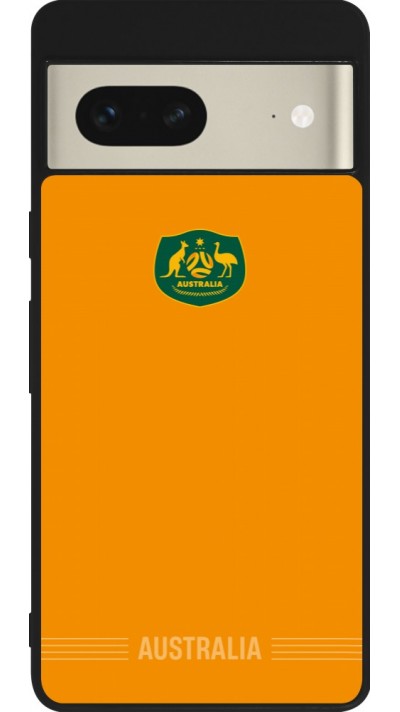 Google Pixel 7 Case Hülle - Silikon schwarz Australien 2026 personalisierbares Fussballtrikot