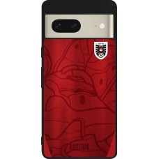 Coque Google Pixel 7 - Silicone rigide noir Maillot de football Autriche personnalisable