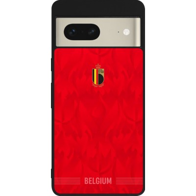 Google Pixel 7 Case Hülle - Silikon schwarz Belgien 2026 personalisierbares Fussballtrikot