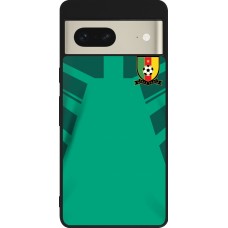 Coque Google Pixel 7 - Silicone rigide noir Maillot de football Cameroun 2022 personnalisable