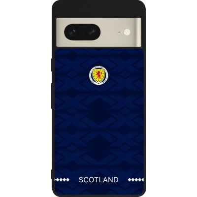 Coque Google Pixel 7 - Silicone rigide noir Maillot de football Ecosse 2026 personnalisable