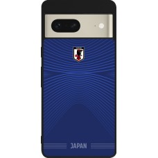 Coque Google Pixel 7 - Silicone rigide noir Maillot de football Japon 2026 personnalisable