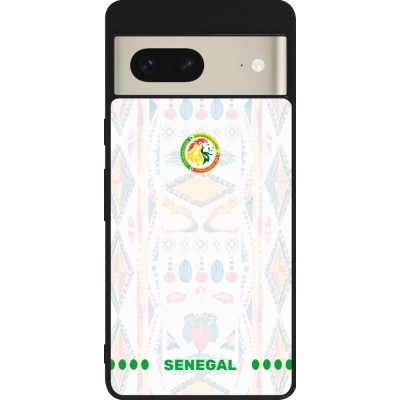 Google Pixel 7 Case Hülle - Silikon schwarz Senegal 2026 personalisierbares Fussballtrikot