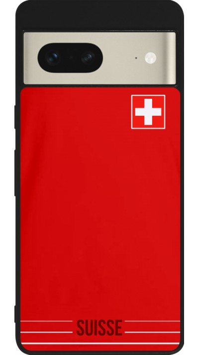 Google Pixel 7 Case Hülle - Silikon schwarz Football shirt Switzerland 2022