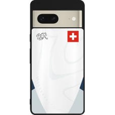 Google Pixel 7 Case Hülle - Silikon schwarz Schweiz Away personalisierbares Fussballtrikot