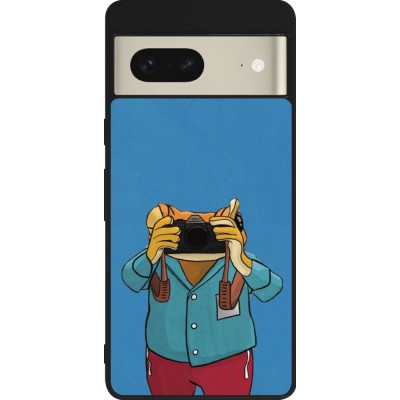 Coque Google Pixel 7 - Silicone rigide noir Frog with camera DTMF