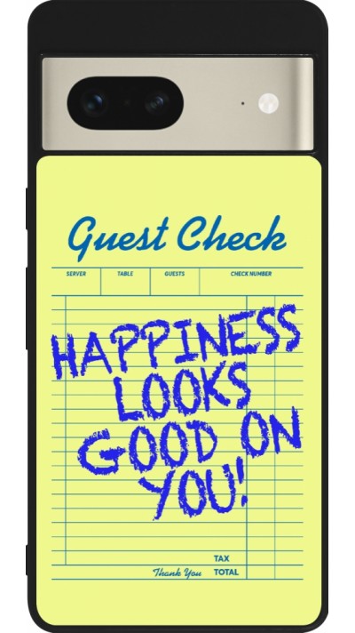 Coque Google Pixel 7 - Silicone rigide noir Guest check 2026