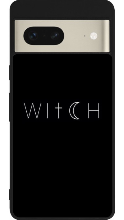 Google Pixel 7 Case Hülle - Silikon schwarz Halloween 22 witch word