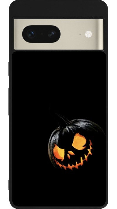 Google Pixel 7 Case Hülle - Silikon schwarz Halloween 2023 discreet pumpkin