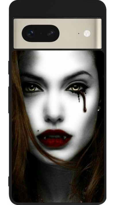 Google Pixel 7 Case Hülle - Silikon schwarz Halloween 2023 gothic vampire
