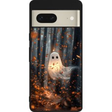 Coque Google Pixel 7 - Silicone rigide noir Halloween 2025 Ghost in the forest