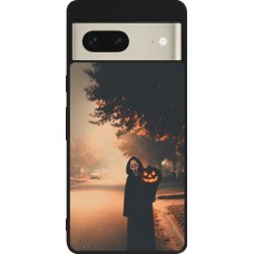 Coque Google Pixel 7 - Silicone rigide noir Halloween 2025 Scream