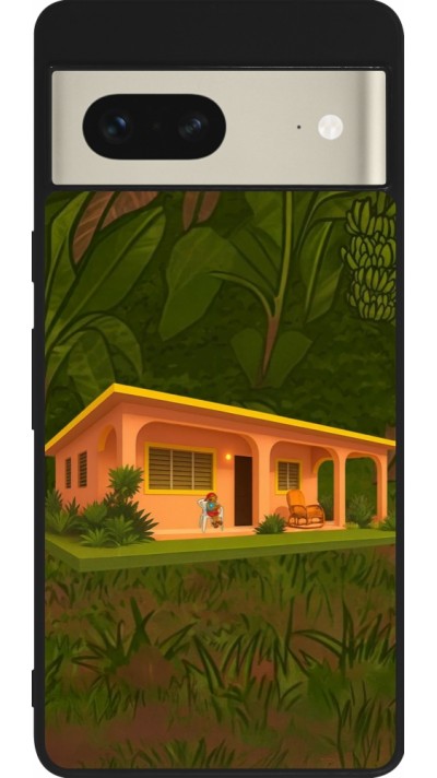 Google Pixel 7 Case Hülle - Silikon schwarz Benitos house DTMF