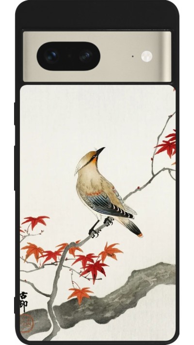 Google Pixel 7 Case Hülle - Silikon schwarz Japanese Bird
