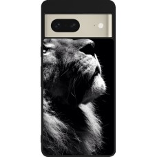 Google Pixel 7 Case Hülle - Silikon schwarz Lion looking up