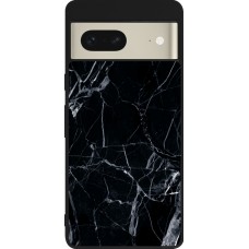 Google Pixel 7 Case Hülle - Silikon schwarz Marble Black 01
