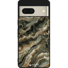 Google Pixel 7 Case Hülle - Silikon schwarz Oliv Marmor