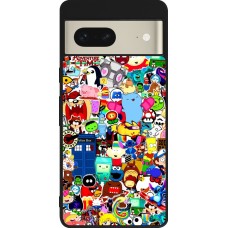 Google Pixel 7 Case Hülle - Silikon schwarz Mixed cartoons