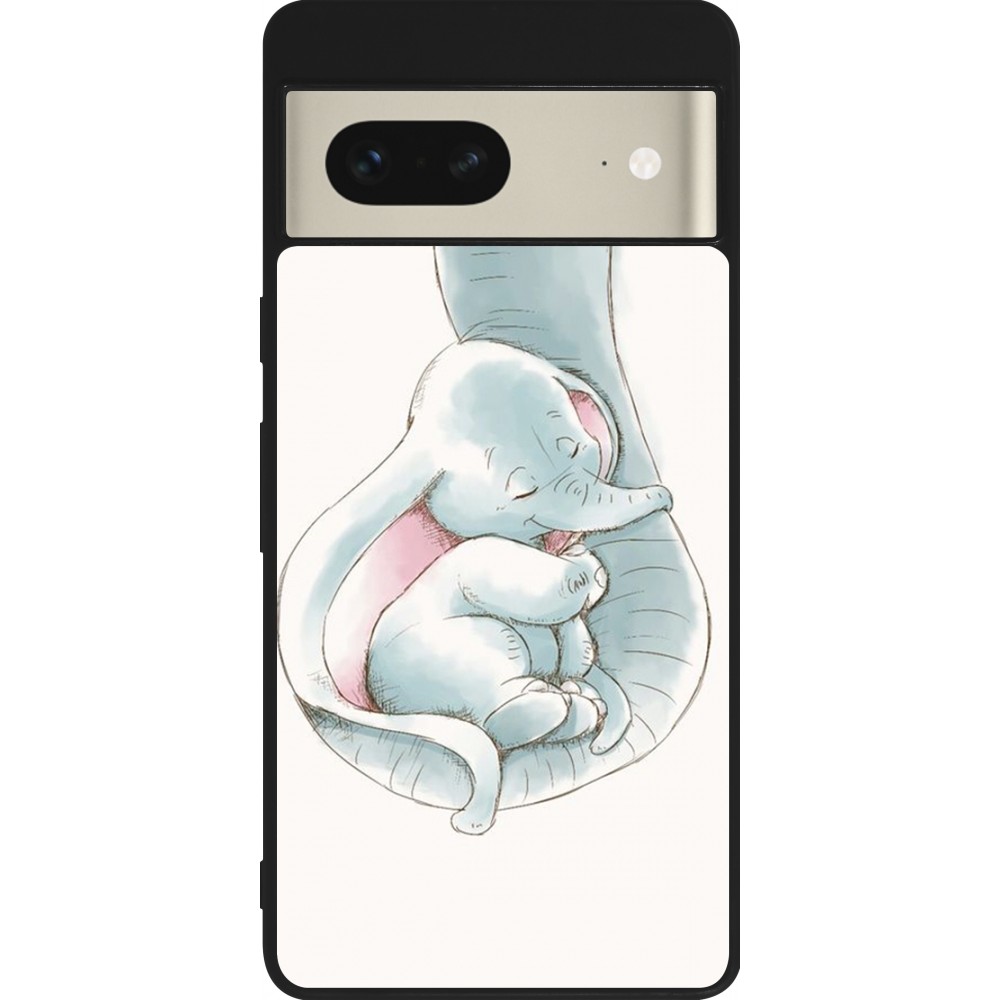 Coque Google Pixel 7 - Silicone rigide noir Mom 1903