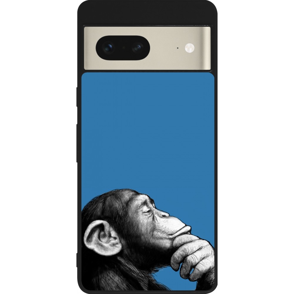 Google Pixel 7 Case Hülle - Silikon schwarz Monkey Pop Art