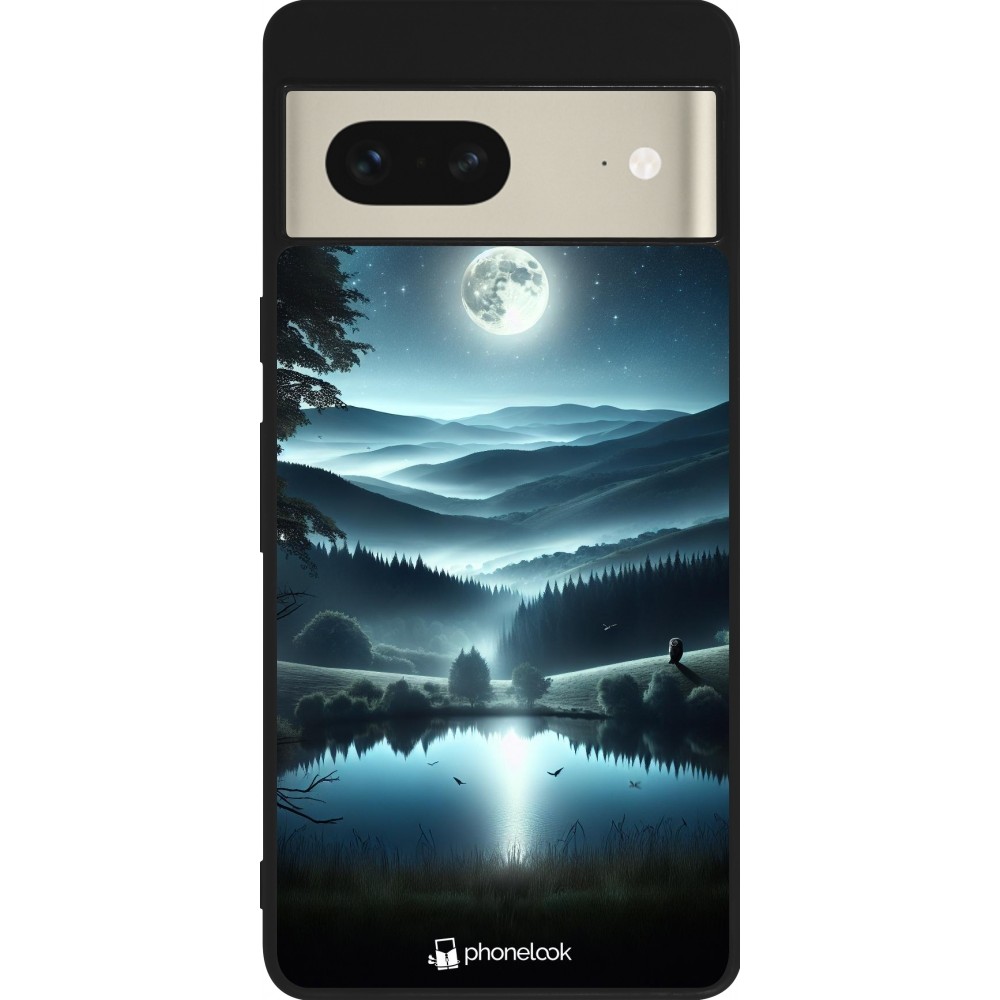 Coque Google Pixel 7 - Silicone rigide noir Night Sky View