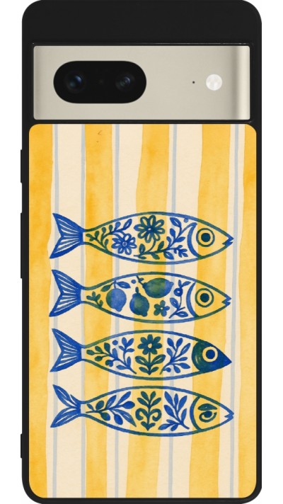 Google Pixel 7 Case Hülle - Silikon schwarz Portuguese fish 2026