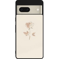 Coque Google Pixel 7 - Silicone rigide noir Sable Rose Minimaliste