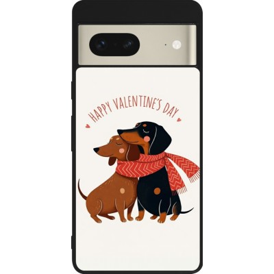 Google Pixel 7 Case Hülle - Silikon schwarz Saint Valentines Day 26 Happy Valentine