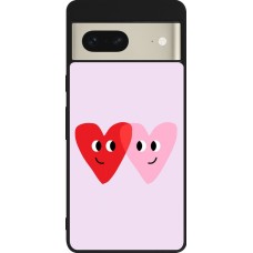 Google Pixel 7 Case Hülle - Silikon schwarz Saint Valentines Day 26 Heart