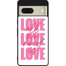 Google Pixel 7 Case Hülle - Silikon schwarz Saint Valentines Day 26 Love all we need is
