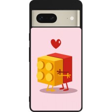 Coque Google Pixel 7 - Silicone rigide noir Saint Valentines Day 26 Puzzle