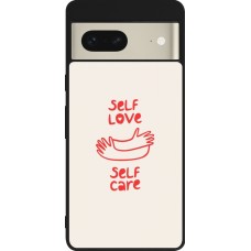Coque Google Pixel 7 - Silicone rigide noir Saint Valentines Day 26 Self love self care
