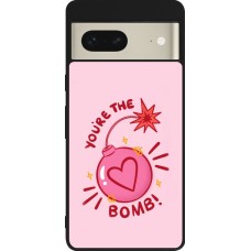Coque Google Pixel 7 - Silicone rigide noir Saint Valentines Day 26 You are the bomb