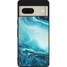 Google Pixel 7 Case Hülle - Silikon schwarz Sea Foam Blue