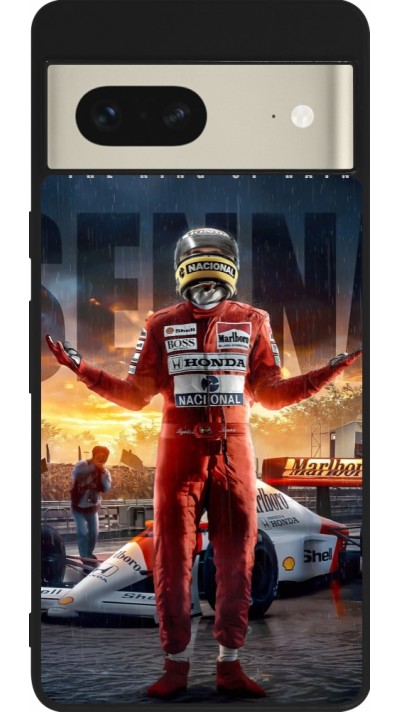 Coque Google Pixel 7 - Silicone rigide noir Senna The King of Rain