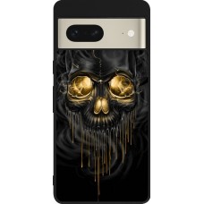 Google Pixel 7 Case Hülle - Silikon schwarz Skull 02