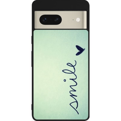 Google Pixel 7 Case Hülle - Silikon schwarz Smile