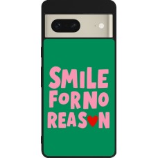 Google Pixel 7 Case Hülle - Silikon schwarz Smile for no reason 2026