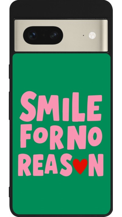 Google Pixel 7 Case Hülle - Silikon schwarz Smile for no reason 2026